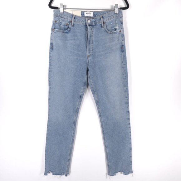 NWT AGOLDE ORGANIC DENIM NICO HIGH RISE SLIM FIT Jeans Button Fly ROOTED Size 29